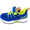 Istamax Scarpa Sportiva Modello IMAA3807 Blu Royal Giallo Neon a Lacci Elastici e Strappo