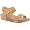 GRÜNLAND il benessere è naturale Grunland DIRA SA1996 Beige Sandali Confort per Donna in Ecopelle Beige Tripla Chiusura a Strappo