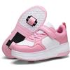 LYBANG Bambini Skateboard Scarpe Sportive con Doppia Rotelle Retrattile Sneakers Outdoor Multisport Moda Running Calzature da Ginnastica per Bambini Regalo di Compleanno