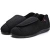 Nwarmsouth Scarpa per la Salute Elastica e Confortevole,Scarpe Larghe per Anziani con Piedi gonfi, Scarpe di Riabilitazione postoperatoria-34_Nere,Scarpe comode per Edema da artrite