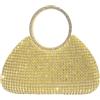 CORIOS Borsetta da Sera da Donna Strass Clutch Borsa Scintillante Pochette Piccolo con Catena Formale Elegante Borsa a Spalla a Tracolla per Cerimonia Ballo Cocktail Festa Oro