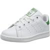Adidas Unisex Bambino Stan Smith, Footwear White/Footwear White/Green, 28 EU
