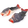 Coddies Ciabatte a forma di pesce, idea regalo divertente, unisex, idea regalo per la pesca, infradito, ciabatte per basso, scarpe da casa e ciabatte da doccia, per uomini, donne e adolescenti, Nero