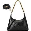 Fexkean Borsa a Spalla Donna in Pelle PU,Borsa a Tracolla Mini Hobo Bag Trendy,Y2K Crossbody Bag,Borse da Ascella Retrò,Elegante Borsetta Tracolla per Feste Shopping