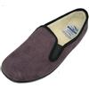 Fly Flot Pantofole uomo FlyFlot Velourett, 100% lana tosata fodera, PU-suola, Grigio (antracite), 45
