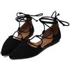 ERLINGO - Ballerine da donna, stile casual, con cinturino incrociato, punta piatta, eleganti scarpe da ballo, per ragazze