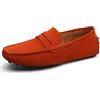 Jamron Uomo Pelle Scamosciata Penny Mocassini | Fodera in Pelle Traspirante, Tacco Piatto, Scarpe da Guida, Slip-On, Taglie Plus, Casual & Elegante