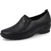 Fly Flot Scarpa Donna Invernale con Tomaia Lucida Idrorepellente e Sottopiede Estraibile in Memory, Lacci, Nero, 41 EU
