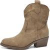 IF Fashion Stivali Stivaletti Camperos Cowboy Da Donna Western Camoscio Sintetico con Tacco Medio IF678-1 khaki N.38