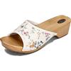BeComfy Zoccoli da Donna in Legno Scarpe in Legno Pelle Muli con Tacco Sandali Estivi 35-41 EU (Fiori Colorati, Sistema Taglie Calzature EU, Adulto, Numero, Media, 37)