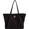 ALUWU Borsa tote in nylon da donna, leggera e pieghevole, con cerniera, grande borsa da viaggio per l'uso quotidiano