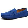 Jamron Uomo Pelle Scamosciata Penny Mocassini | Fodera in Pelle Traspirante, Tacco Piatto, Scarpe da Guida, Slip-On, Taglie Plus, Casual & Elegante