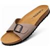 GONKOS®, Sandali in Pelle con Sottopiede in Sughero, Vera Pelle, Sughero Naturale, Fibbia Regolabile al Piede, Sandali Unisex, Suola in EVA Antiscivolo, Sandali di Qualità Made in Spain
