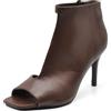 IF Stivaletti Scarpe da Donna Sandali A Tronchetti Spuntati da Sera Cerimonia Matrimonio Tacco A Spillo LY7901 Marrone N.41