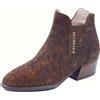 Hispanitas PHI254383 Verona Leopard Tronchetti a Punta per Donna in Nabuk Tacco Basso (Taglia 36)