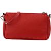 SH Leder, borsa a spalla in vera pelle Jennie, pochette, borse a mano, borsa da sera, 23 x 13 cm, G323, Colore: rosso, S