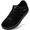 HOBIBEAR Scarpe da ginnastica da donna e da uomo in stile retrò: Scarpa da tempo libero leggera con scatola anatomica per il dito per il comfort tutto il giorno, Nero , 42 EU
