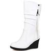 Onewus Stivali a mezza altezza da donna con zeppa