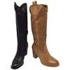 FASHION MODA Stivali Primaverili Estivi da Donna Tacco Traforati Alti al Ginocchio Biker Moda G627 Nero Camel Estate Nuovi Tacco (Camel, Numeric_41)