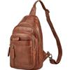 STILORD Montego 2-In-1 Zaino Monospalla Uomo Pelle Borsa A Tracolla Cuoio Borsa Da Petto Vera Pelle Borsello Crossbody Spalla Sling Bag per Tempo Libero Viaggio Outdoor Colore:nero