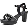 HNVAVQ Sandali Plateau con Strass Donna Scarpe per Festa Ballo Sposa, Nero, Oro, Bianco