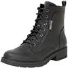 Fitters Footwear That Fits Donne Stivaletto Perunscha PU Stivaletto Stringato con Zip (45 EU, Nera)