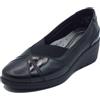 Melluso K91637 Black Mocassini Confort per Donna in Pelle e Vernice Nero con Zeppa Media (Taglia 39)