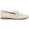 Frau - Mocassino in Pelle con Morsetto Dorato, Blu, 36