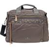 NAJ-OLEARI Borsa Cartella Donna in Nylon Riciclato, Multitasche con Cerniere Dorate, Portadocumenti Multiuso, Dimensioni 27x37x15 cm, Art. 61834/A