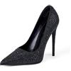 Zhabtuc Scarpe con Tacco Alto con Strass Eleganti, Strass Nero, 37 EU | Décolleté, tacchi alti, scarpe da donna a punta, tacchi a spillo, scintillanti, scarpe da sposa, occasioni formali, balli