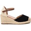 XTI - Sandali con zeppa Donna Nero - Scarpe comode e versatili - Moda casual - Modello 14074606 (Misurare 36)