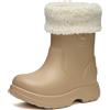 Ladeheid x Camminare Stivaletti Pioggia Bambino in EVA Rinforzata Termici, Invernali Stivali Pioggia Bambina con Calzino Interno, Scarpe Bambino per Passeggiate LA-CA-19