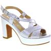 Valleverde Sandalo Donna 32522 in Pelle Silver Una Calzatura Adatta per Tutte Le Occasioni. Primavera-Estate 2022 EU 37