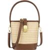 MEGAUK Mini borsa a tracolla in paglia da donna, stile vacanza, in tessuto, estiva, spiaggia, borsa a tracolla fatta a mano per le signore