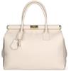 Gave Lux Borsa a Mano Donna Vera Pelle Italiana con Tracolla Rimovibile Latte 26x35x16 cm Elegante