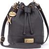 Catwalk Collection Handbags - Borsa a Tracolla con Coulisse in Pelle - Borsa a Secchiello da Donna - Rochelle