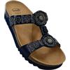 Dr. Scholl's Scholl, New bogota' wedge, Sandali donna, Plantare Bioprint (Blu, Sistema Taglie Calzature EU, Adulto, Numero, Media, 38)
