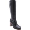Nero Giardini NEROGIARDINI Stivale alto in pelle con tacco a contrasto. Made in Italy Nero NERO 35