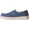 Kickback Barbeach Mocassini Slip‑On da Uomo in Tela - Scarpe Estive Casual con Suola Antiscivolo per Viaggio, Spiaggia e Uso Quotidiano - Deep Navy, EU 45