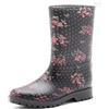 Mufanton Stivali da Pioggia da donna Scarpe da Pioggia comode Stivali di Gomma Scarpe da Giardino Antiscivolo All'aperto,Nero 2,EU37
