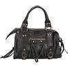 Gave Lux Borsa Donna Vera Pelle Scamosciata 25cm, Prodotto Artigianale Made in Italy, Con Manico, a Spalla o a Tracolla, GLX220609123FBG-NERO