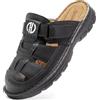 GURGER Zoccoli e Sabot Uomo Estivi Punta Chiusa Ciabatte Sandali in Pelle Nero 46