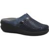 Melluso PD900Z blu pantofole donna pelle zeppa plantare