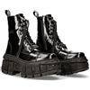 New Rock Black Tank Zip Unisex Stivali Platform - 37 EU