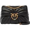Pinko borsa love classic puff cl nera butterfly quilt - nero, unica..