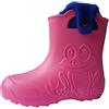 SAPRO SYSTEM Frog Kids EVA Wellington Boots Rain Boots for Children with Warm Fleece Lining with Snaps