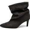 IF Stivaletti Donna Gambale Largo Morbido - Tronchetti Slouchy con Tacco Medio Elegante K0140 nero N.39