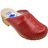 ESTRO Zoccoli Legno Donna Estivi - Zoccoli Donna Legno Sabot Donna Pelle Zoccoli Donna Estive di Legno CDL01 (40, CDL01 Cremisi)