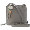 Catwalk Collection Handbags - Borsa a Tracolla Piccola in Vera Pelle - Borsetta Donna - Borsa a Mano con Tracolla Regolabile - Lena