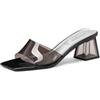 QUEEN HELENA Sabot Sandali con Tacco Donna ZM9604 (Nero, Sistema Taglie Calzature EU, Adulto, Donna, Numero, Media, 40)
